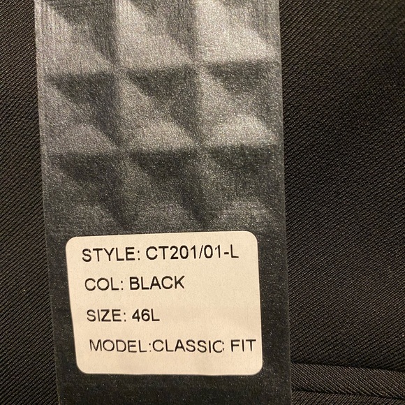 NWT Creative Black Suit Jacket Sport Coat Blazer 46L - Picture 9 of 11